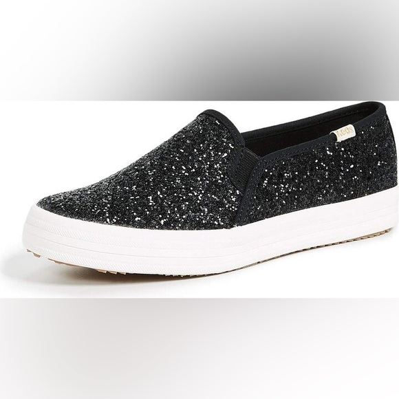 Kate Spade with Keds size 8 black glitter loafer sneakers - Picture 2 of 12